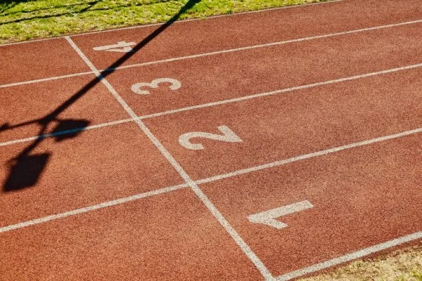 100m sprint race stadium